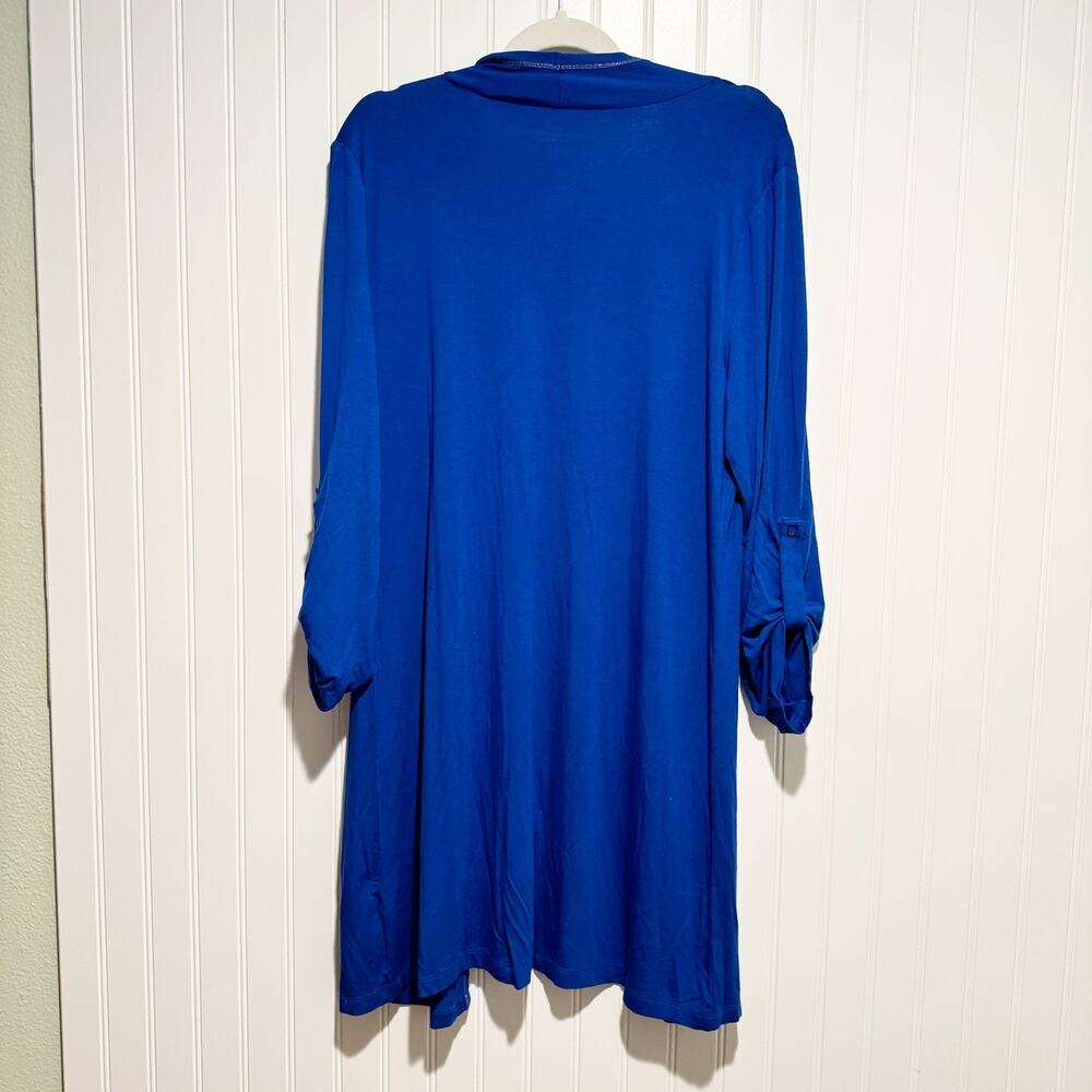 Soft Surroundings Cobalt Blue Viscose Cardigan Longline Size Medium - Picture 6 of 6